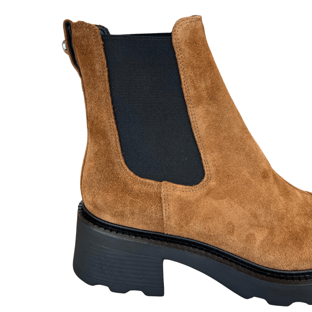 Bota Carrano Feminina Cano Curto Saddle Couro Camurça Bege 5
