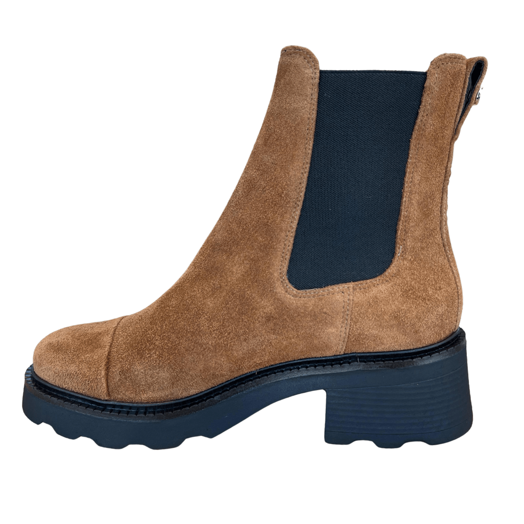 Bota Carrano Feminina Cano Curto Saddle Couro Camurça Bege 6