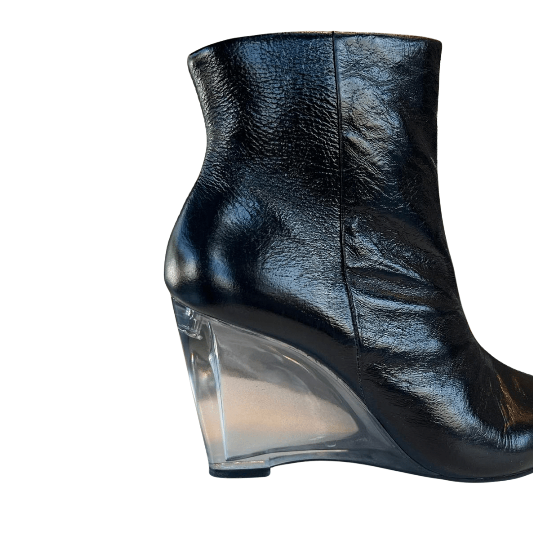 Bota Berti Maria Feminina Cano Baixo Preta Couro Preto 5