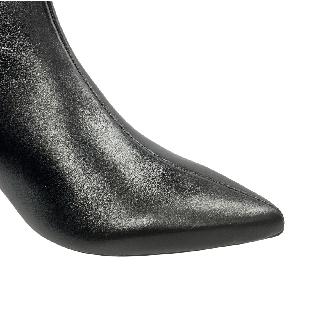 Bota Berti Maria Feminina Salto Fino Preto Couro Preto 3