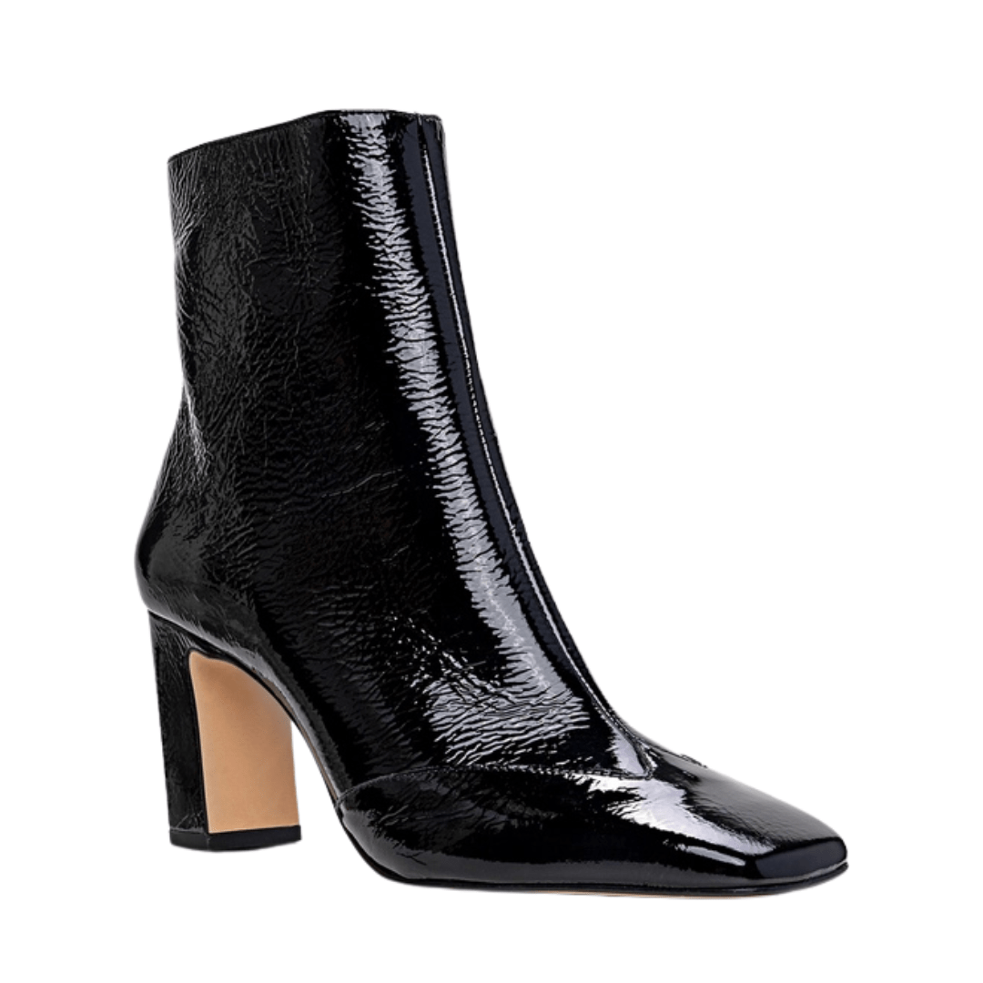Bota Carrano Feminina Preta Cano Curto Couro Verniz Preto 2