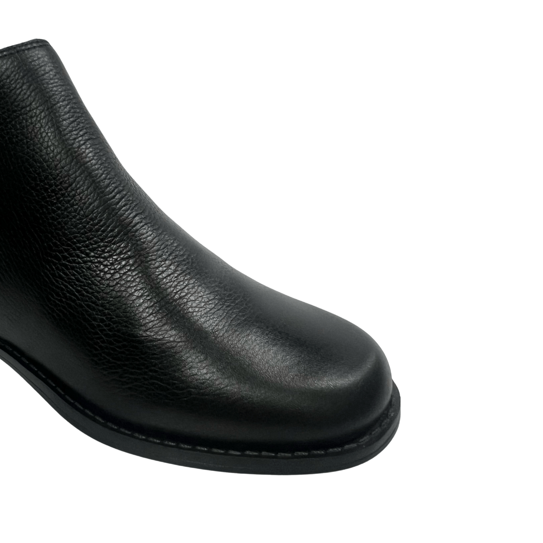 Bota Jorge Bischoff Feminina Cano Baixo Preto Couro Preto 3