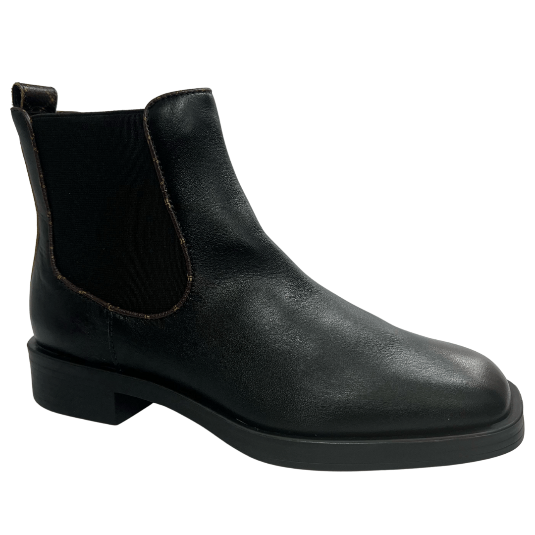Bota Jorge Bischoff Feminina Cano Baixo Preto Couro Preto 4