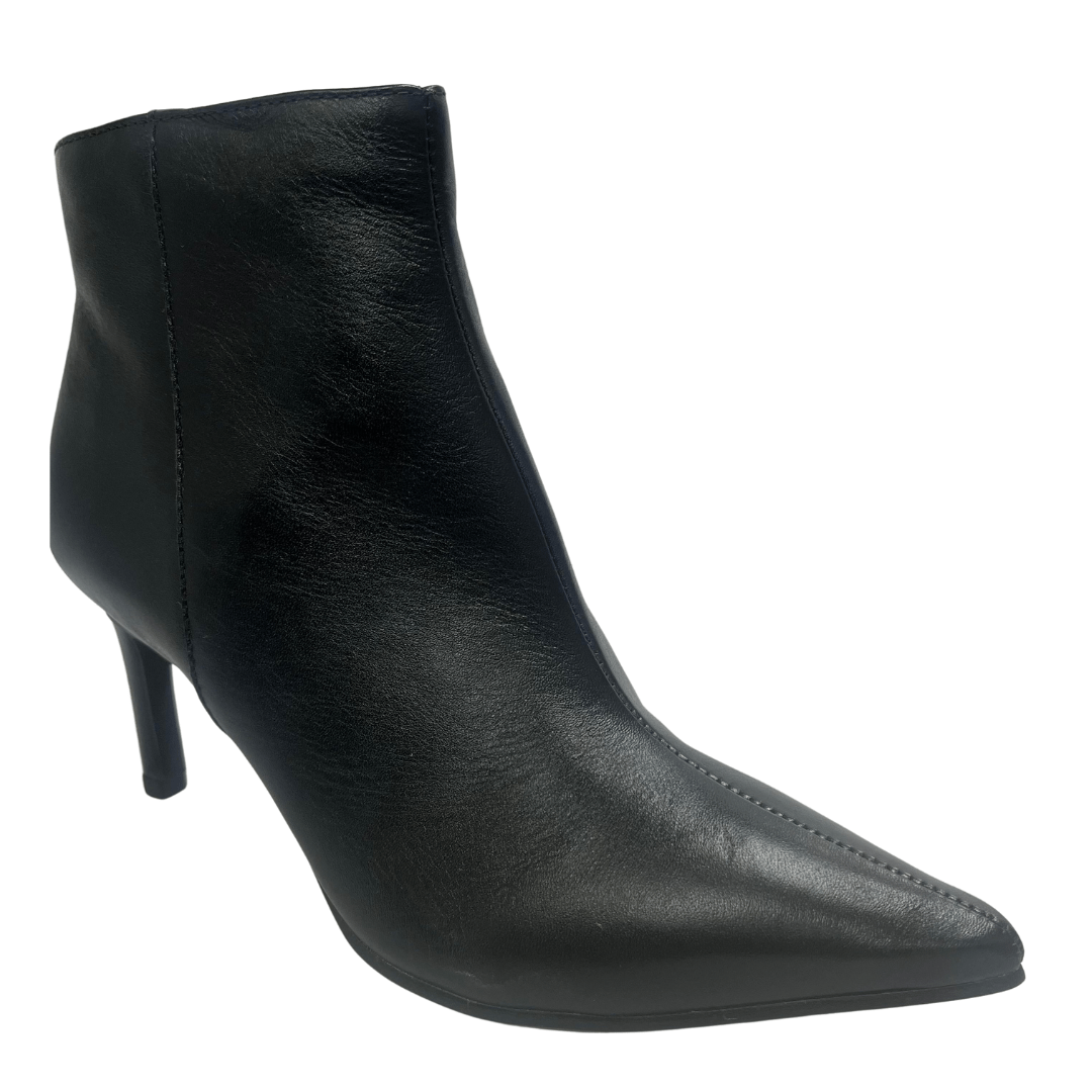 Bota Jorge Bischoff Feminina Cano Baixo Preto Couro Preto 3