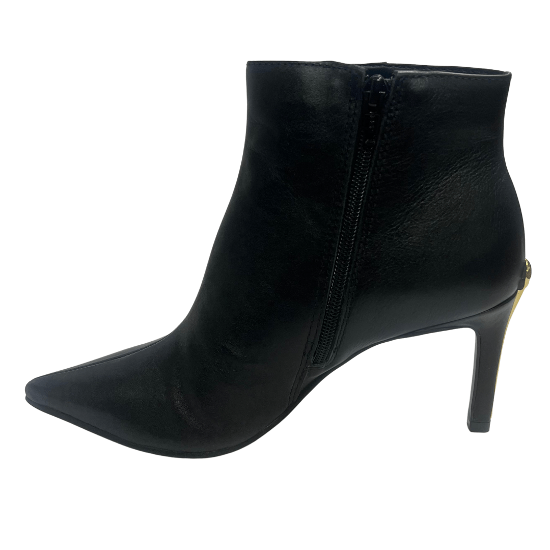 Bota Jorge Bischoff Feminina Cano Baixo Preto Couro Preto 4