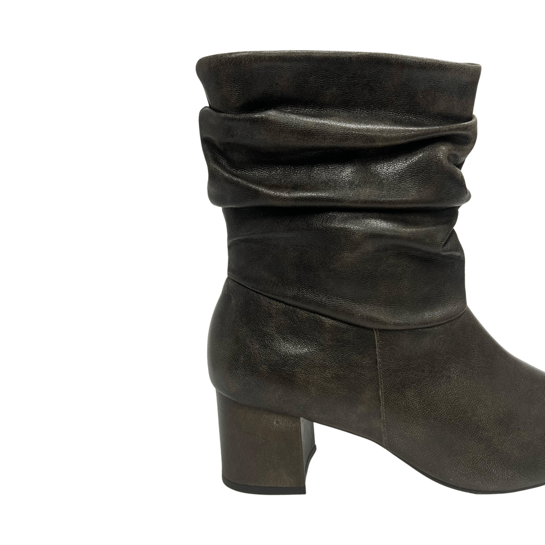 Bota Cecconello Feminina Slouchy Cano Baixo Café Preto 4
