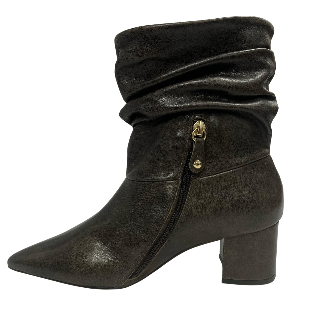 Bota Cecconello Feminina Slouchy Cano Baixo Café Preto 5