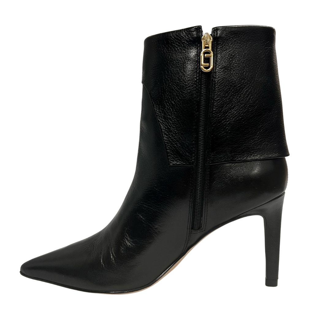 Bota Luz da Lua Feminina Cano Médio Preta Couro Preto 4