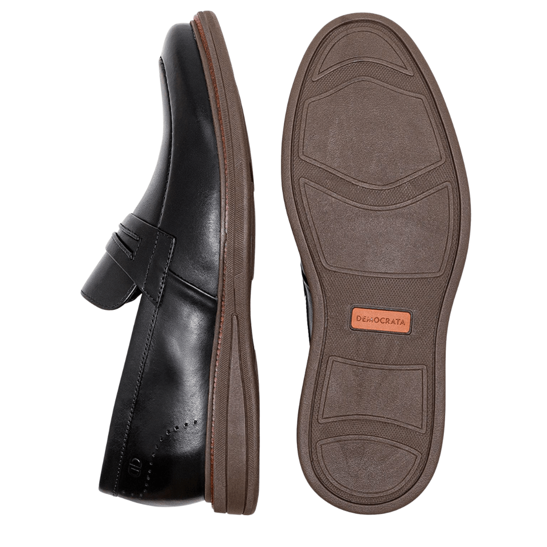 Loafer Democrata Masculino Metropolitan Bay Preto Preto 4