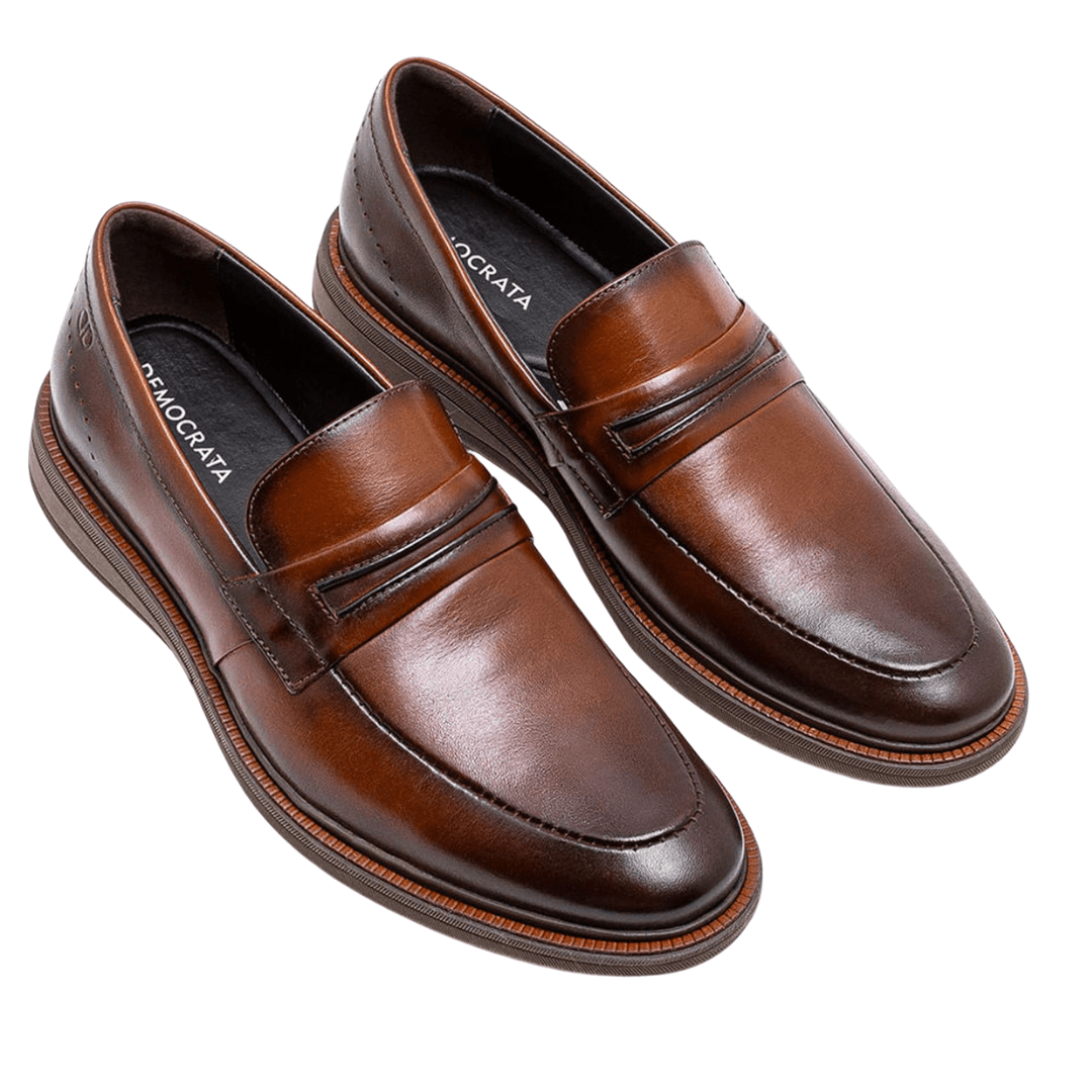 Loafer Democrata Masculino Metropolitan Bay Tan Marrom 2