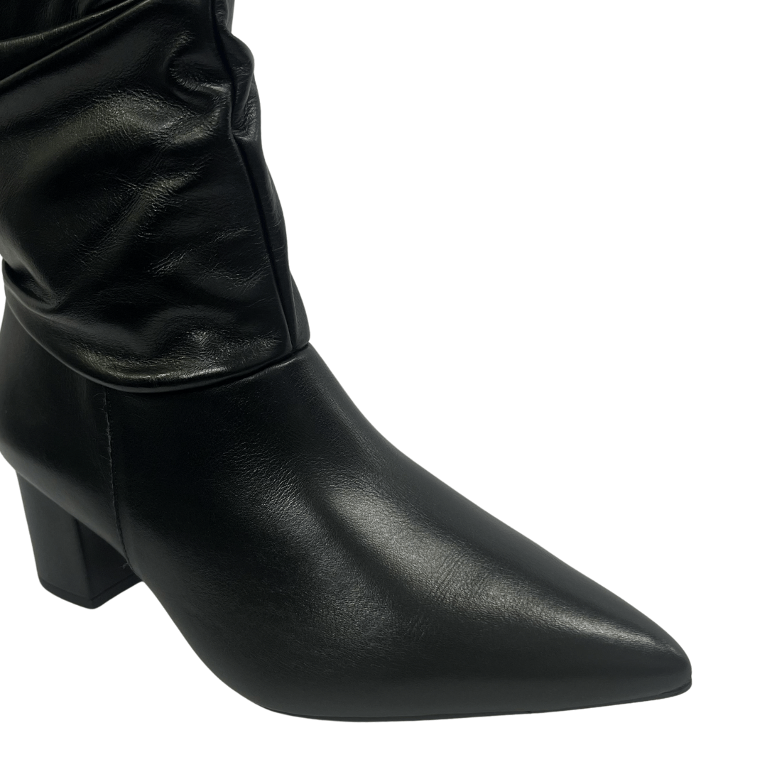 Bota Cecconello Feminina Slouchy Cano Baixo Preto Preto 3
