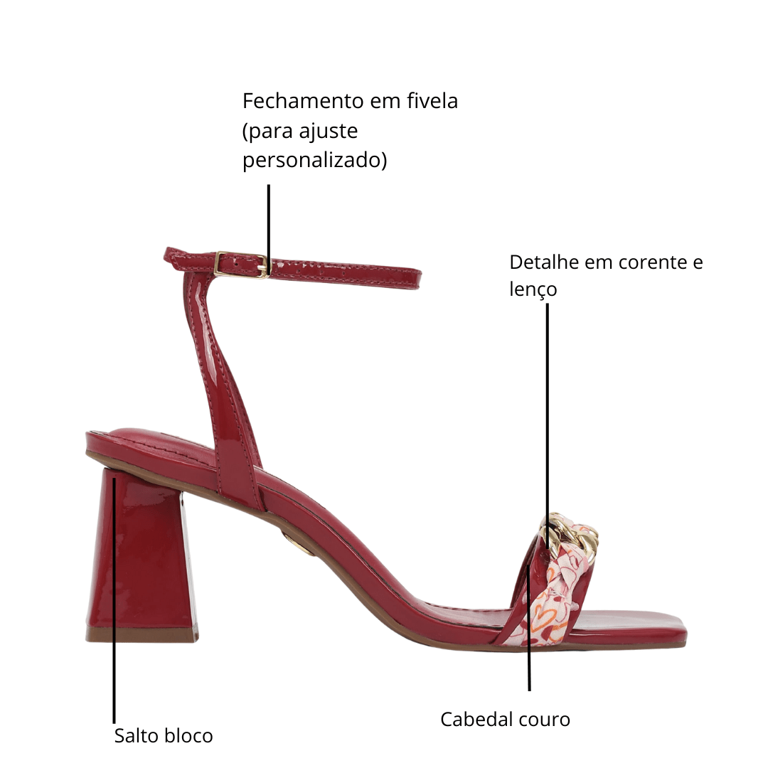 Sandália Jorge Bischoff Vermelho Verniz Couro Vermelho 2