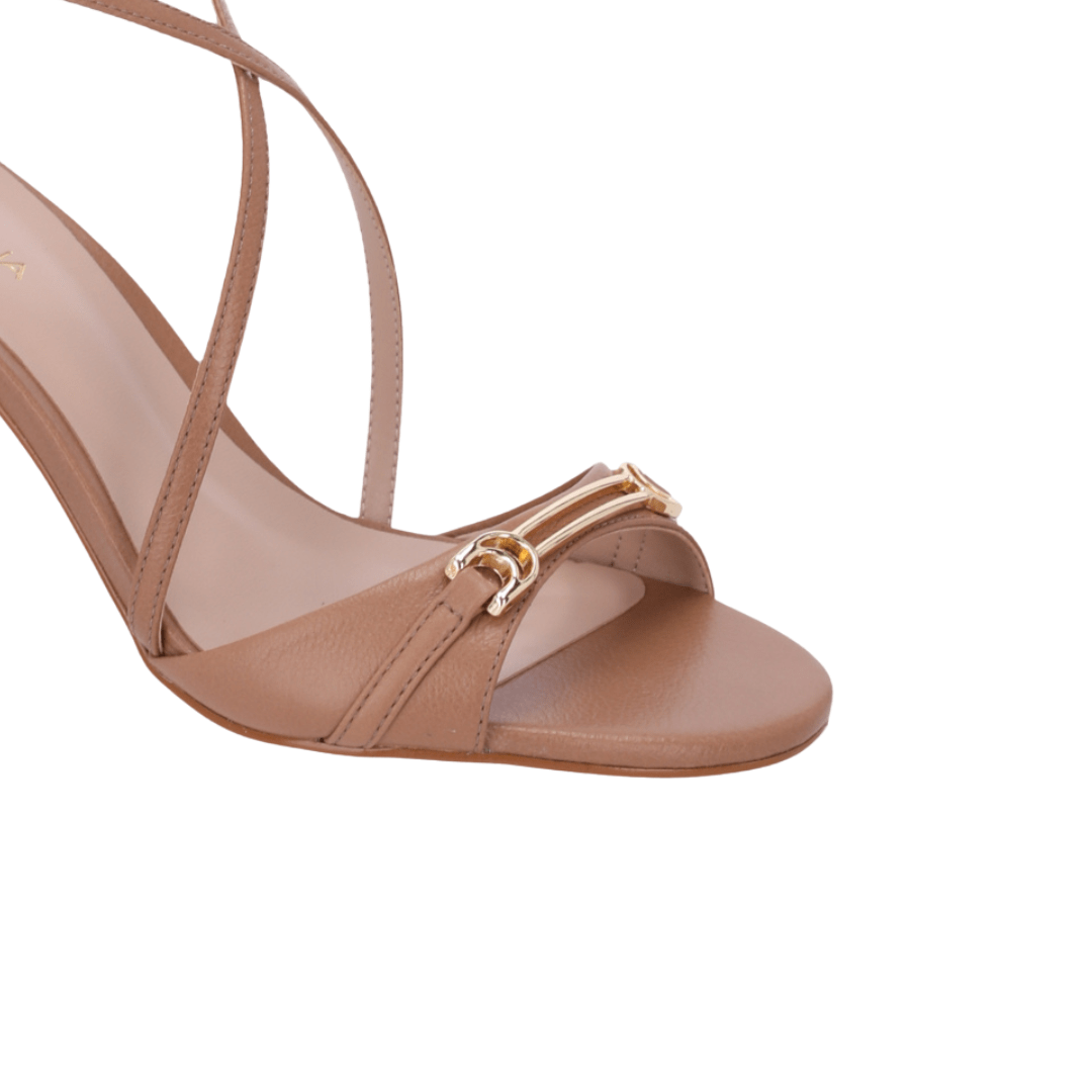 Sandália Lua da Lua Feminina Salto Alto Mousse Couro Mousse 4