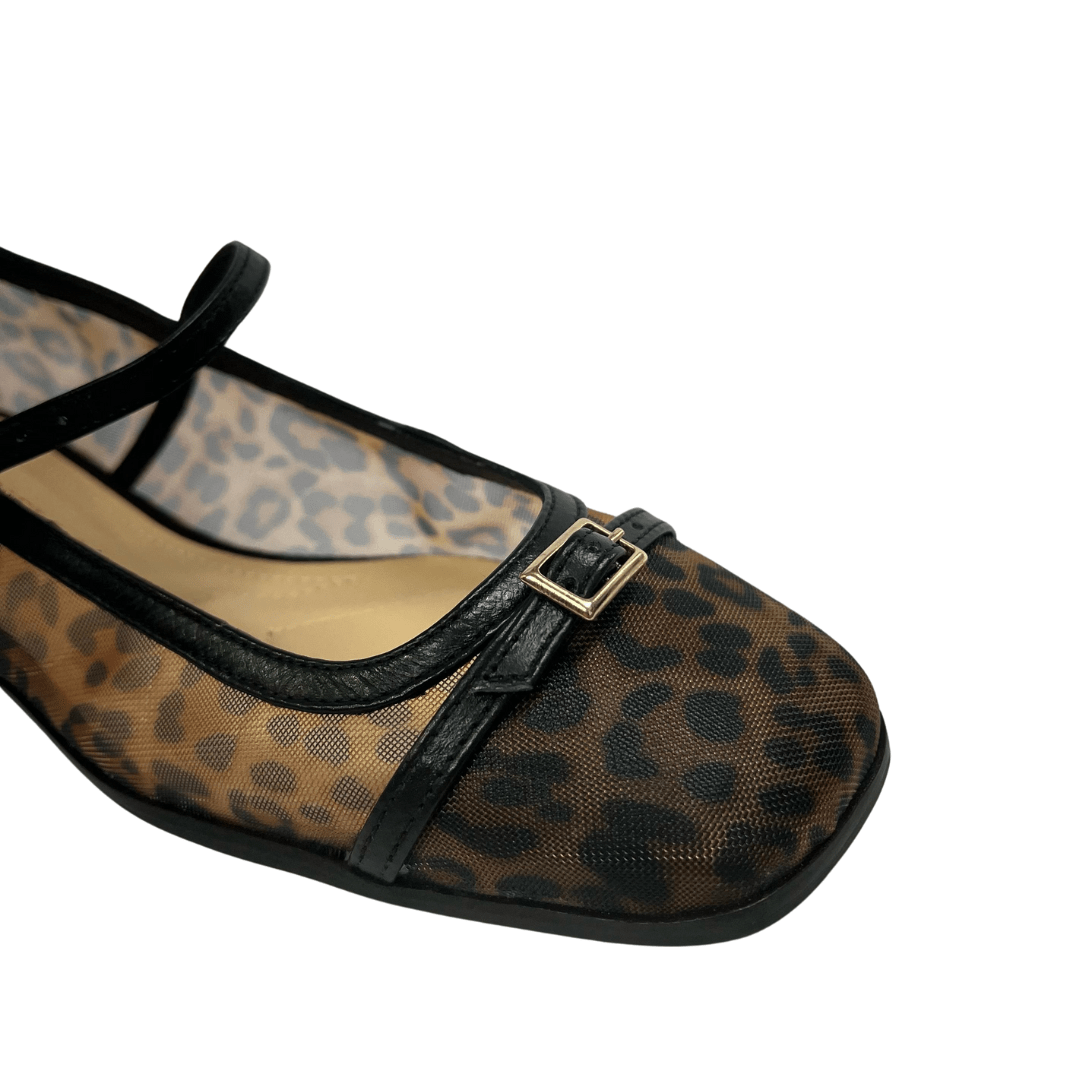 Sapatilha Cecconello Feminina Telada Onça Bege Preta Animal Print 3