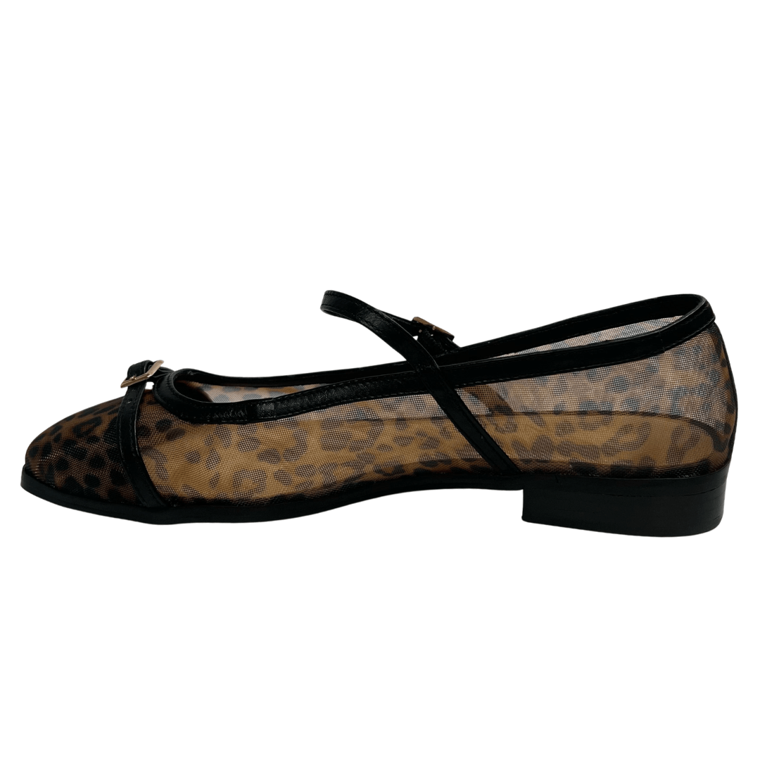 Sapatilha Cecconello Feminina Telada Onça Bege Preta Animal Print 5