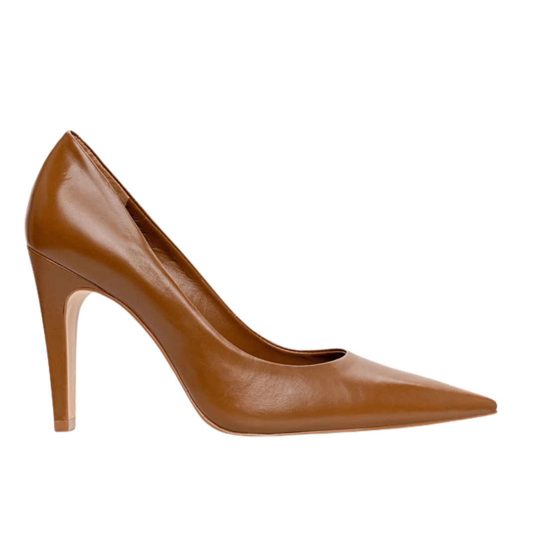 Scarpin Carrano Feminino Gio Salto Fino Marrom Saddle Couro