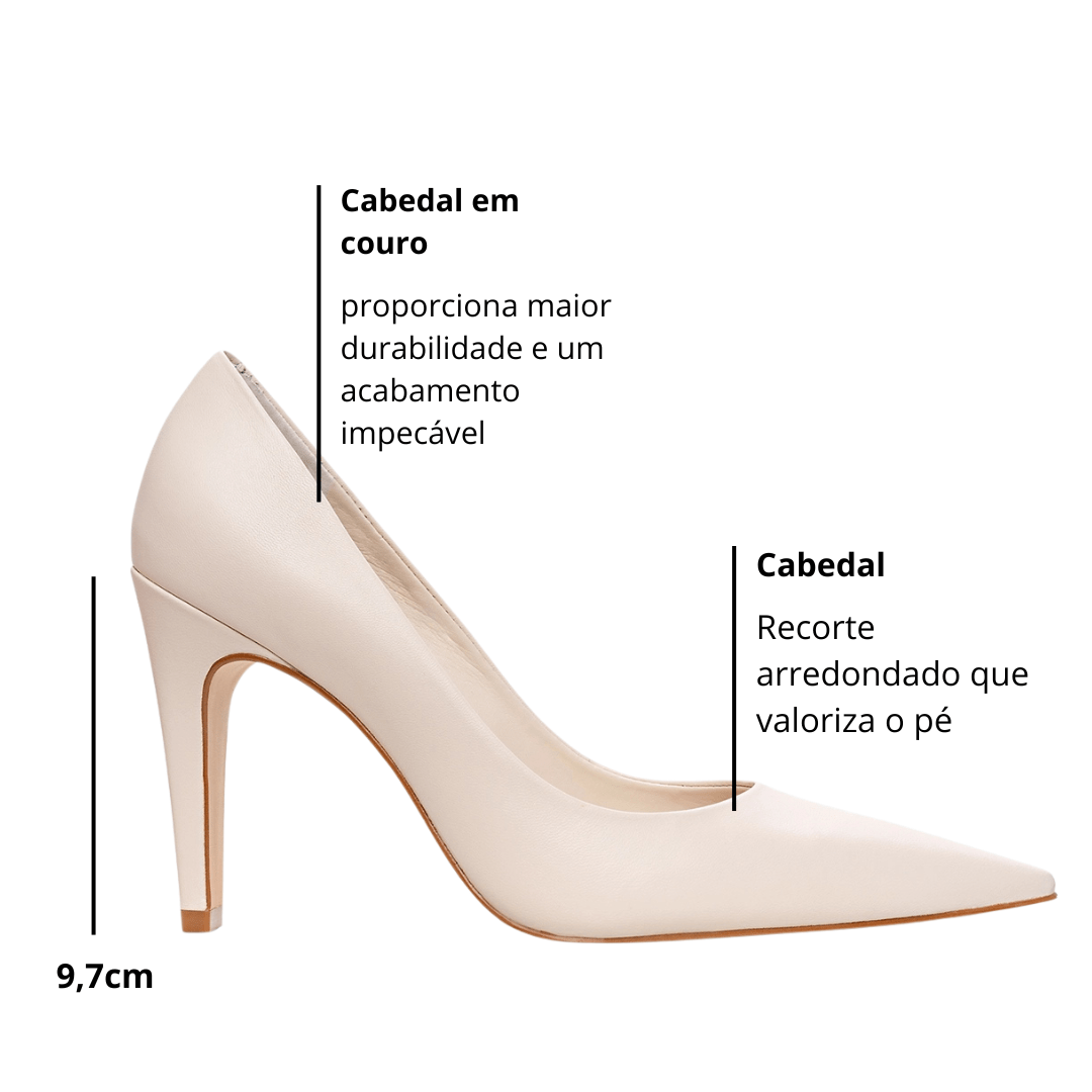 Scarpin Carrano Feminino Gio Salto Fino Lait Couro Off White 2