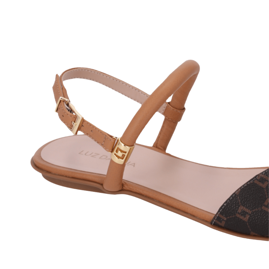 Sandália rasteira Luz da Lua Feminina Mocca Amendoa Marrom 5