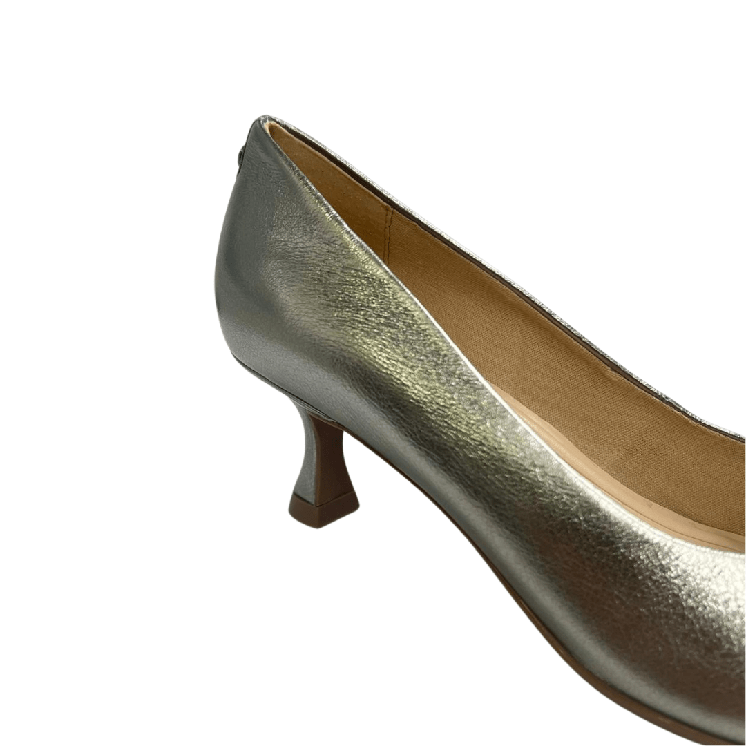 Scarpin Jorge Bischoff Feminino Prata Salto Baixo Couro Prata 3
