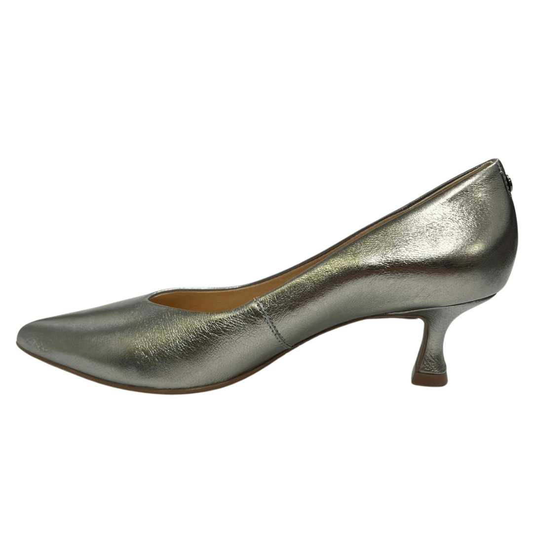 Scarpin Jorge Bischoff Feminino Prata Salto Baixo Couro Prata 5