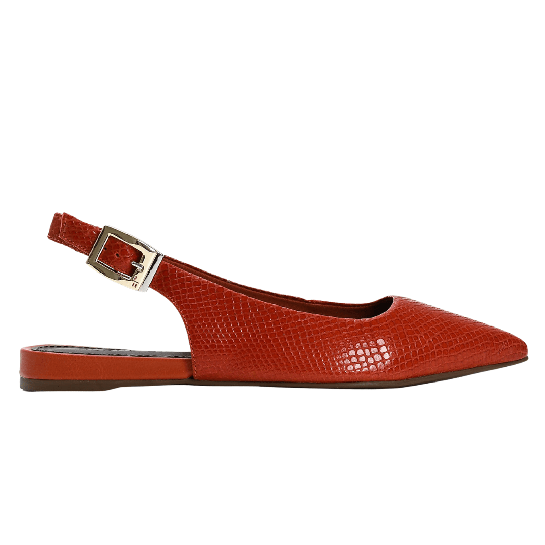 Slingback Jorge Bischoff Andina Snake Caramelo Couro