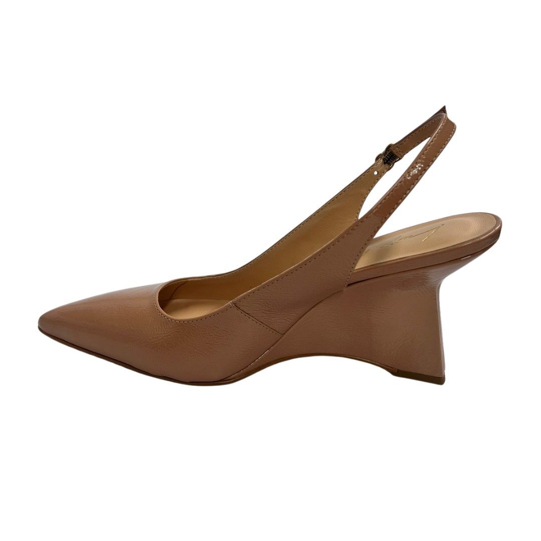 Slingback Luiza Barcelos Feminino Blush Couro Verniz Marrom 6