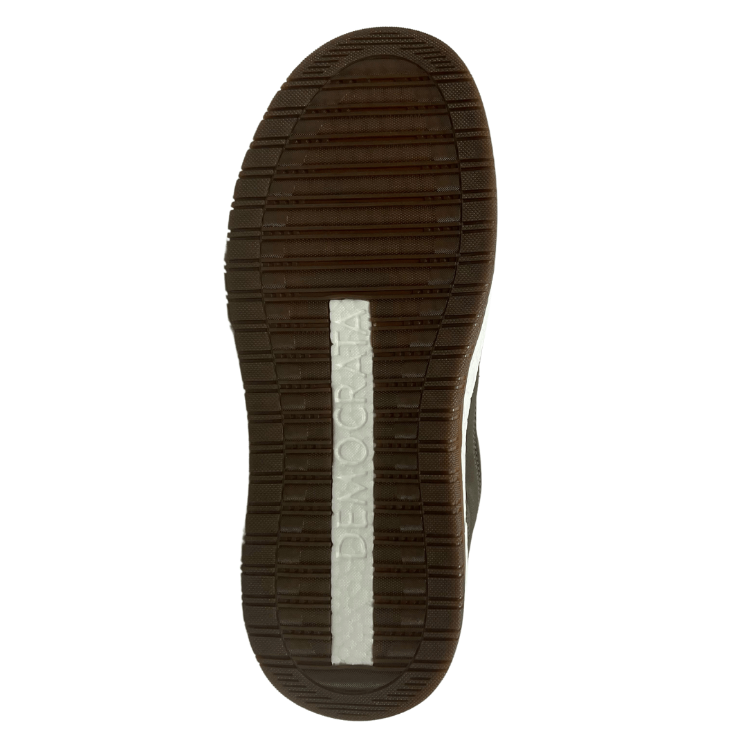 Sapatênis Democrata Masculino Denim Drake Grafite Pulse Couro Marrom 5