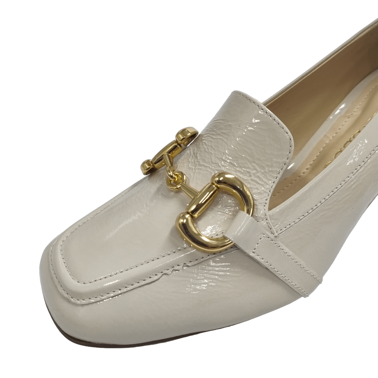Scarpin Cecconello Off White Verniz Couro Branco 4