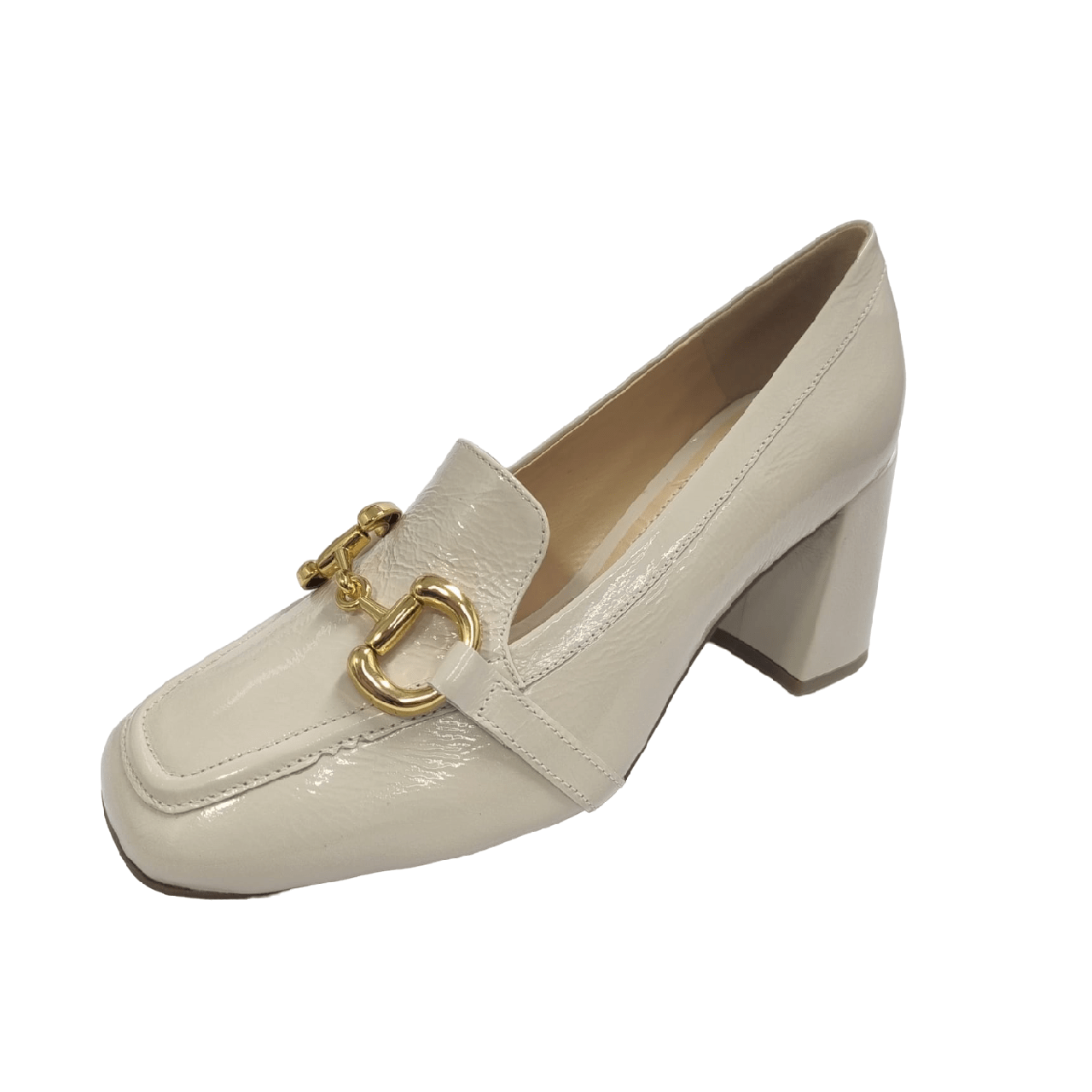 Scarpin Cecconello Off White Verniz Couro Branco 5