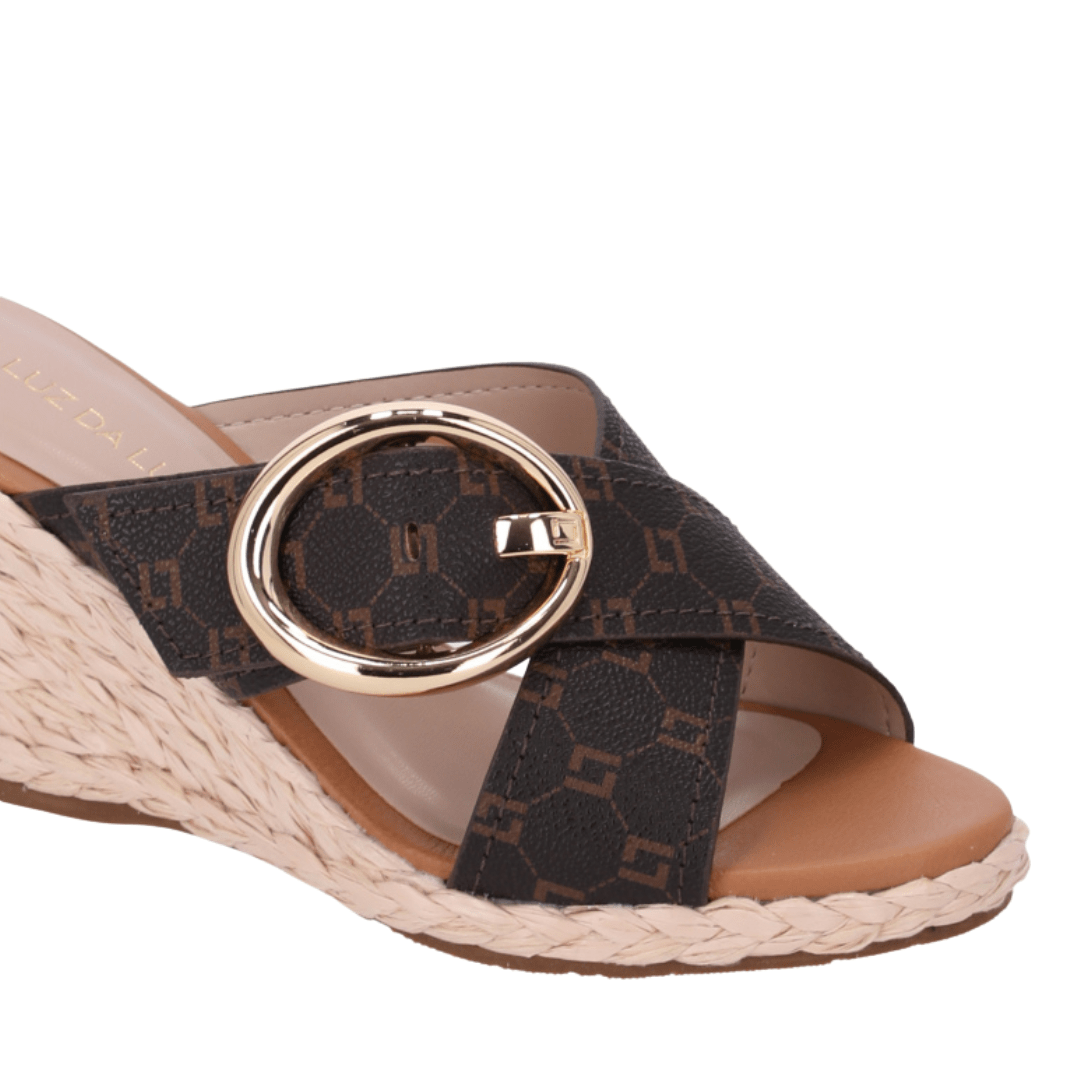 Tamanco Anabela Luz da Lua Feminino Mocca Amendoa Marrom 3