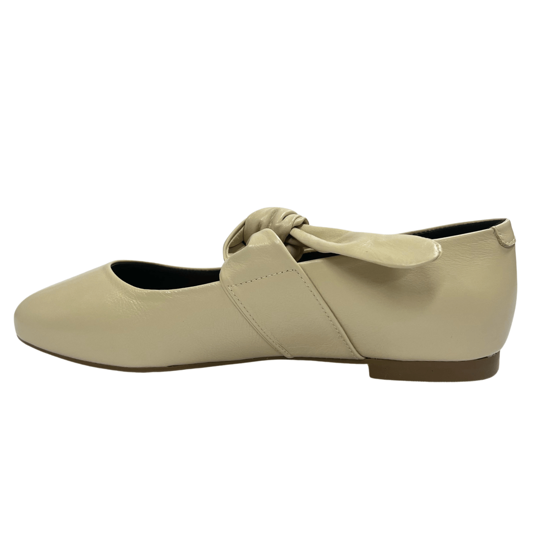 Sapatiha Cecconello Feminino Laço Off White Couro Bege 5