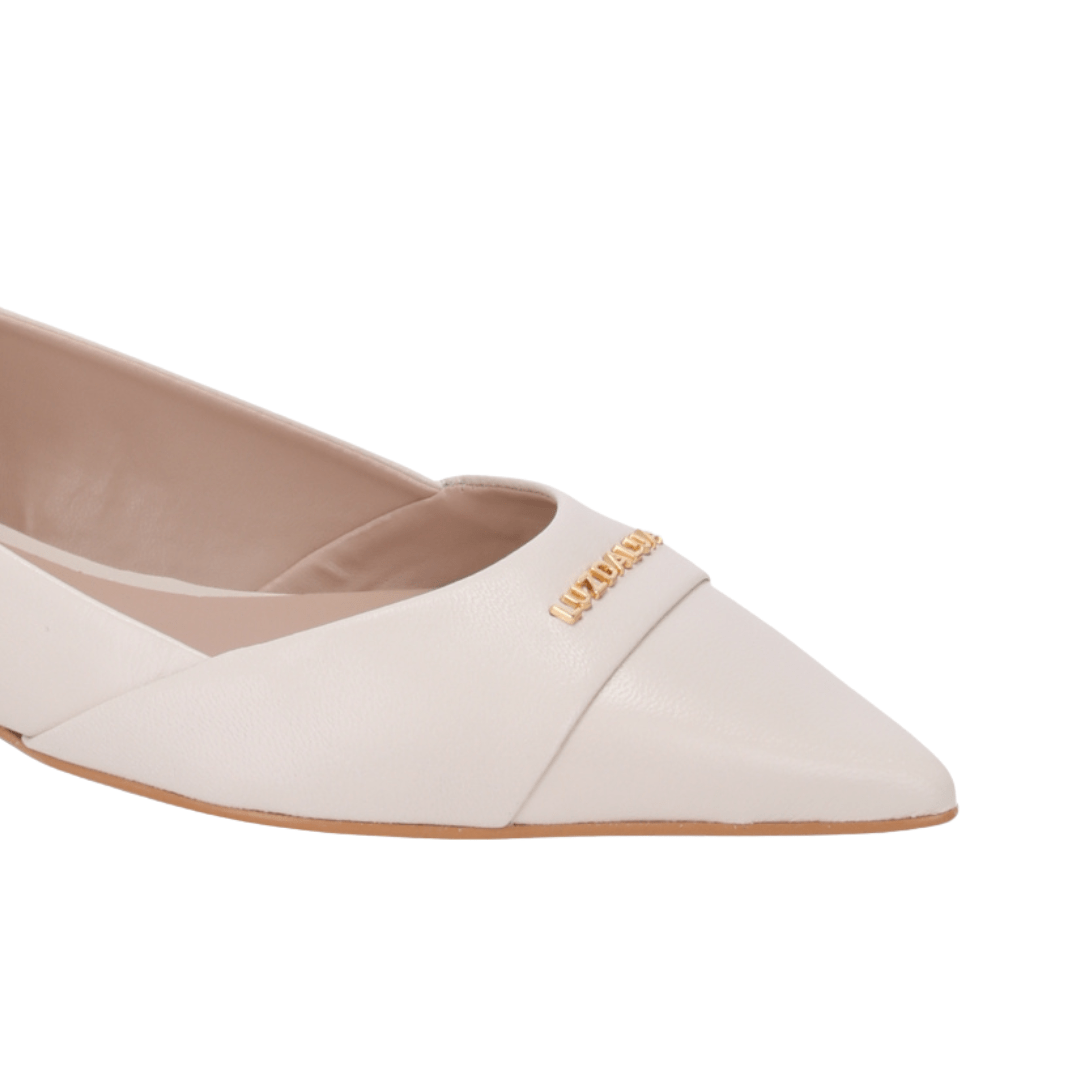 Sapatilha Luz da Lua feminina Panna Couro Off White 4