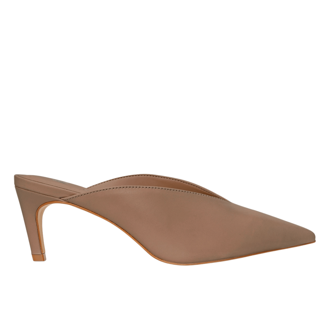 Tamanco Carrano Feminino Salto Fino Mocha Couro