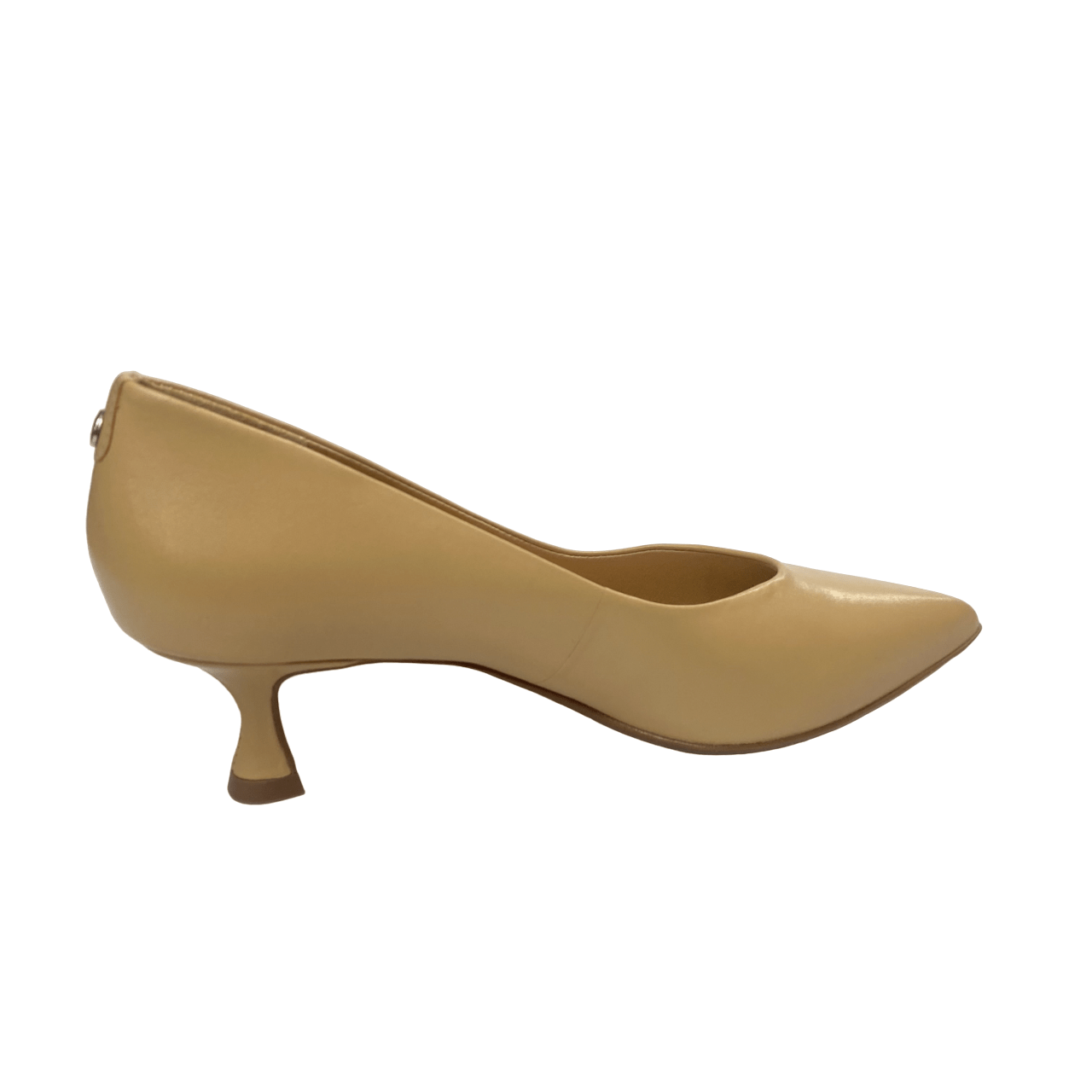 Scarpin Jorge Bischoff Nude Salto Baixo Couro Bege 5