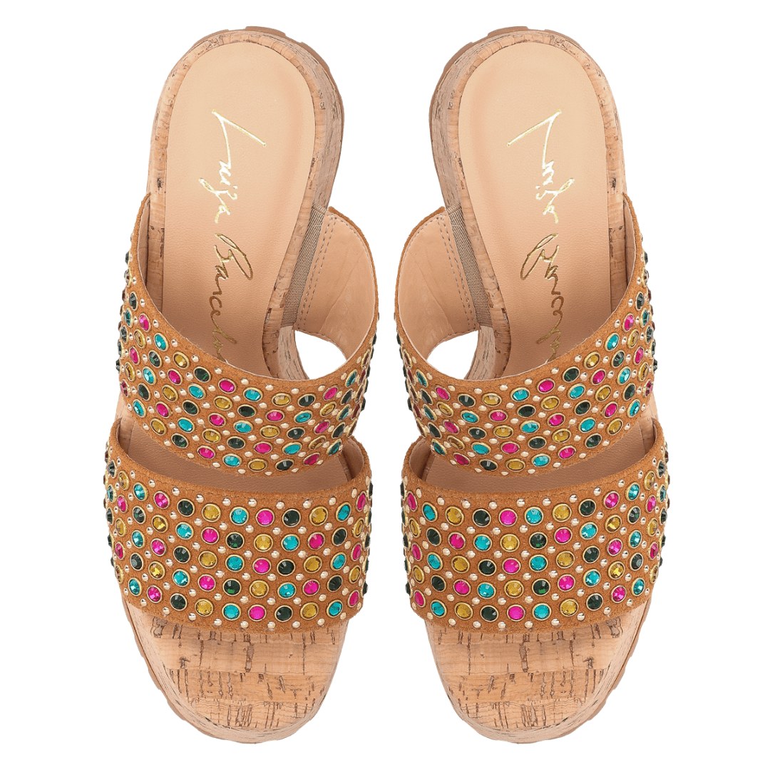 Tamanco Plataforma Luiza Barcelos Feminino Caramelo Couro Caramelo 3