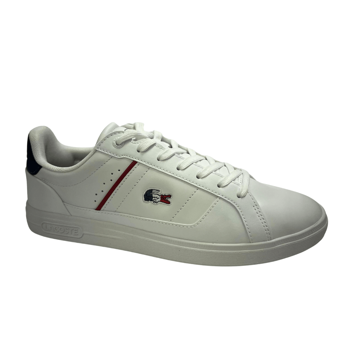 Tênis Lacoste Masculino Europa Pro White Navy Red Couro