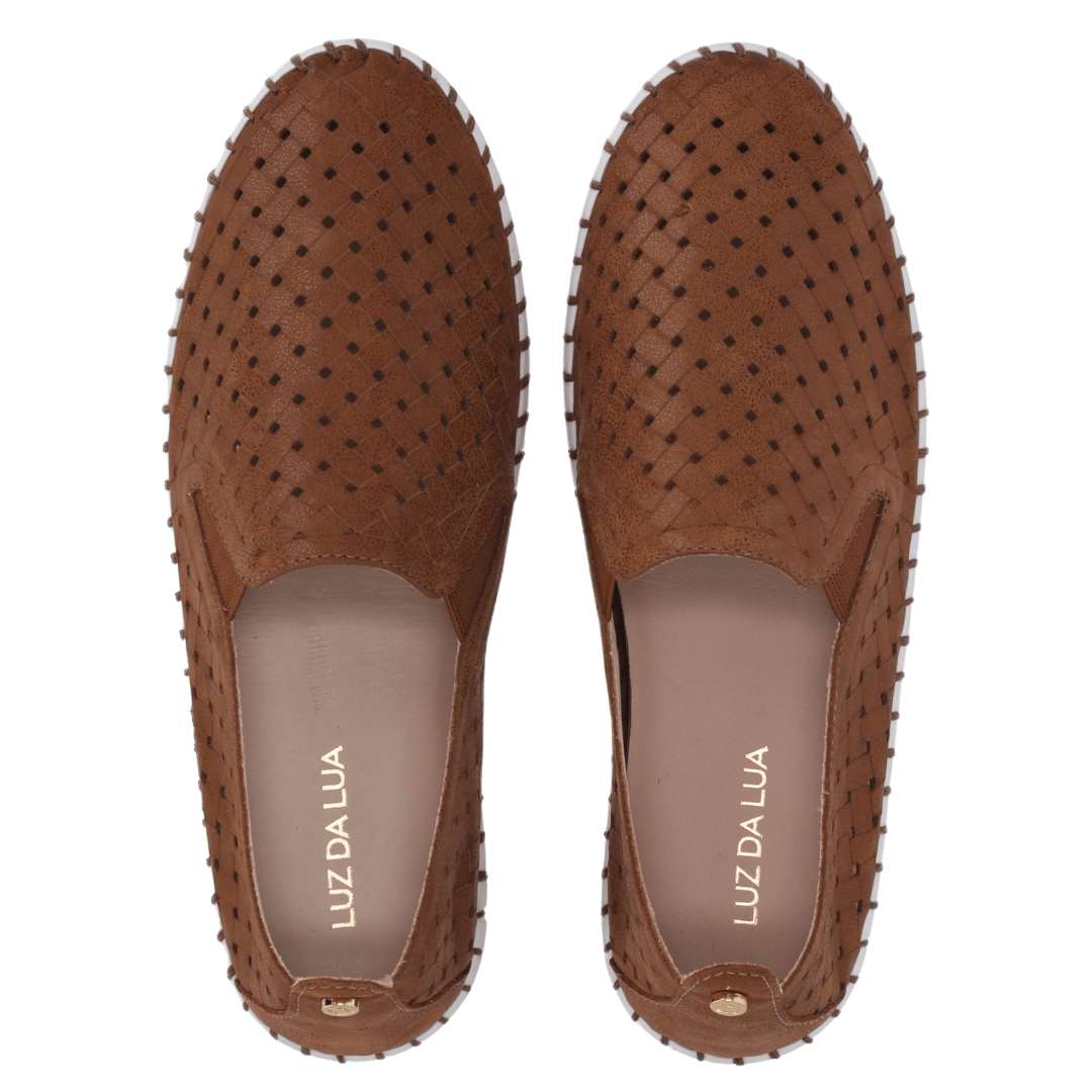 Tênis Luz Da Lua Feminino Moon Arenito Canela Couro Marrom 3