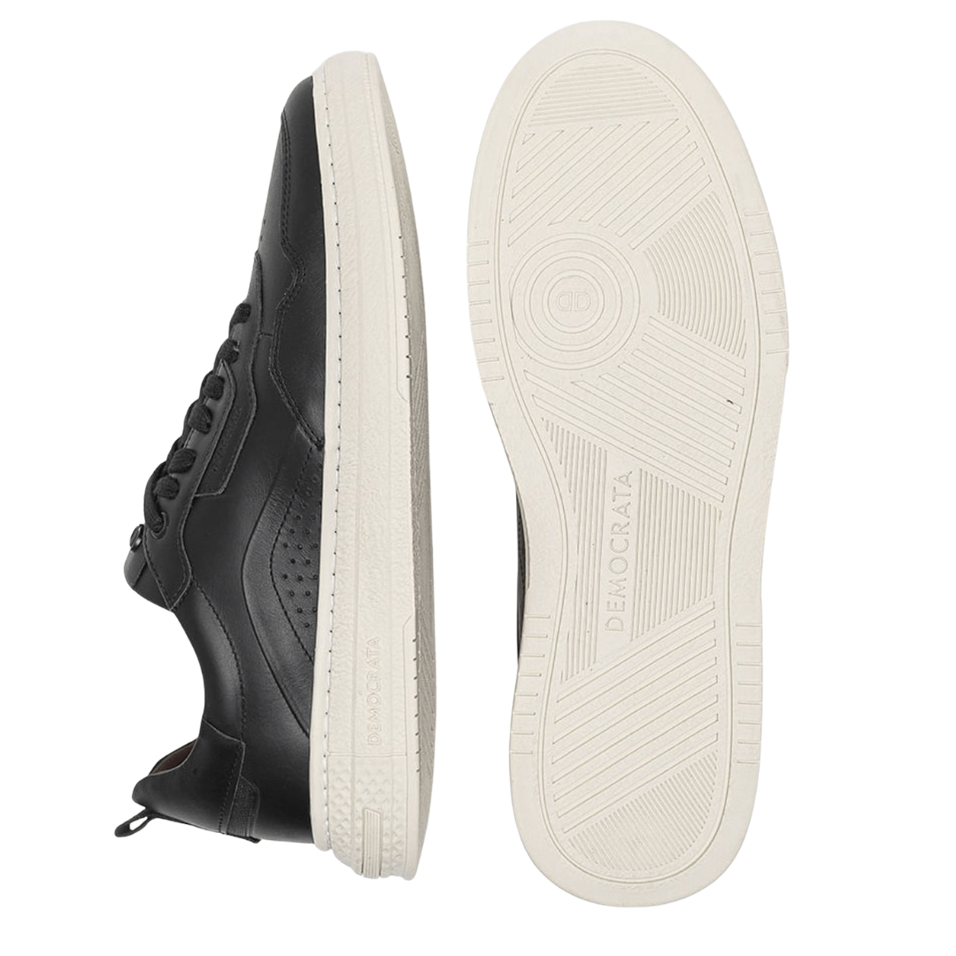 Tênis Democrata Masculino Jake Preto Couro Preto 4