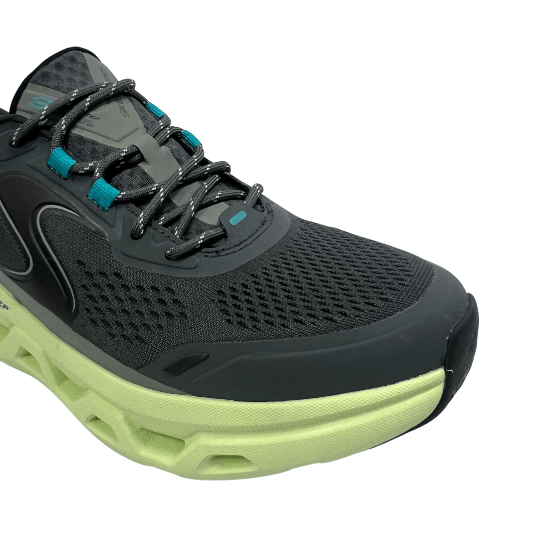 Tênis Skechers Masculino Slip-ins Glide Step Carvão Verde Limão Preto 3