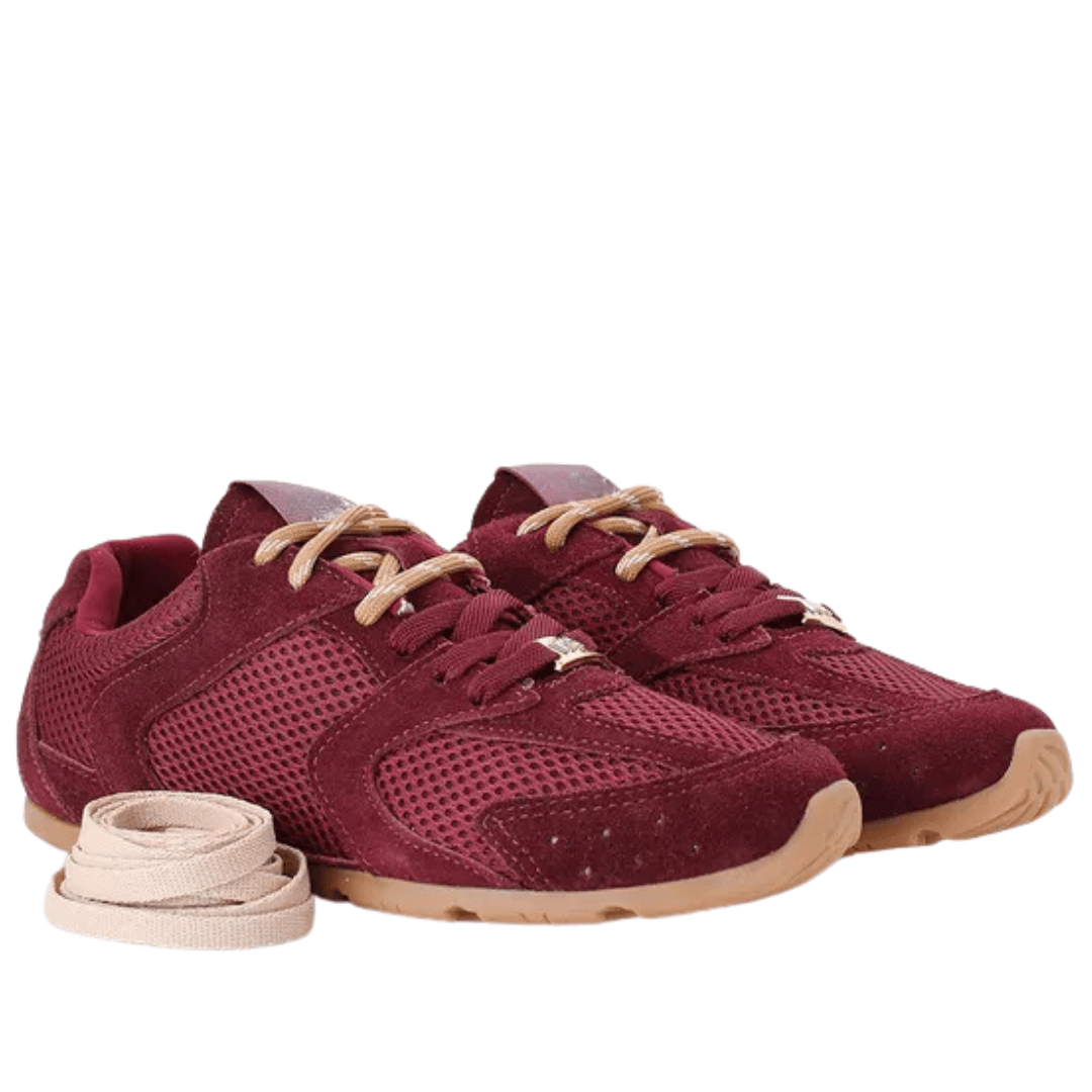 Tênis Berti Maria Feminino Vinho Merlot Couro Camurça Vermelho 2