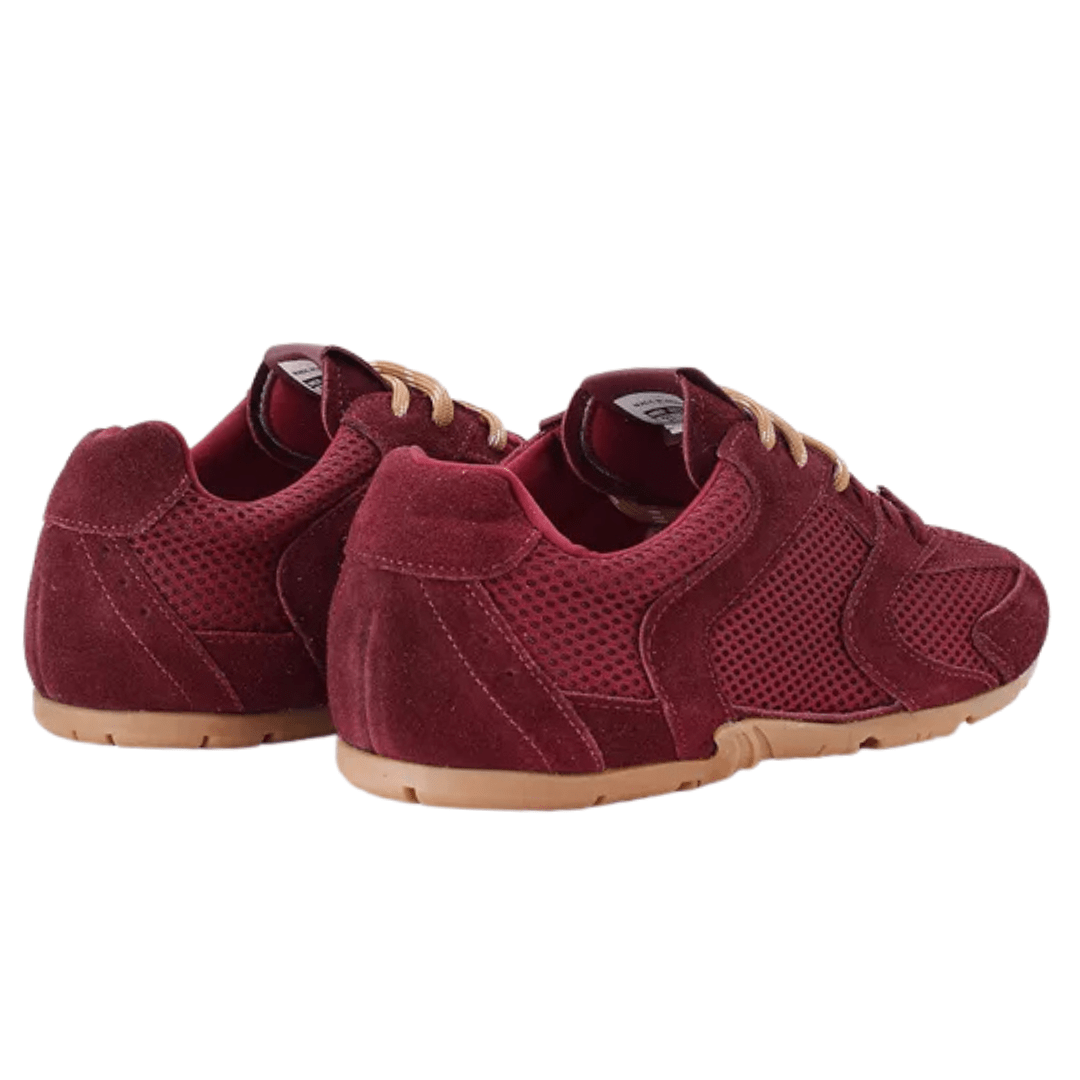 Tênis Berti Maria Feminino Vinho Merlot Couro Camurça Vermelho 4