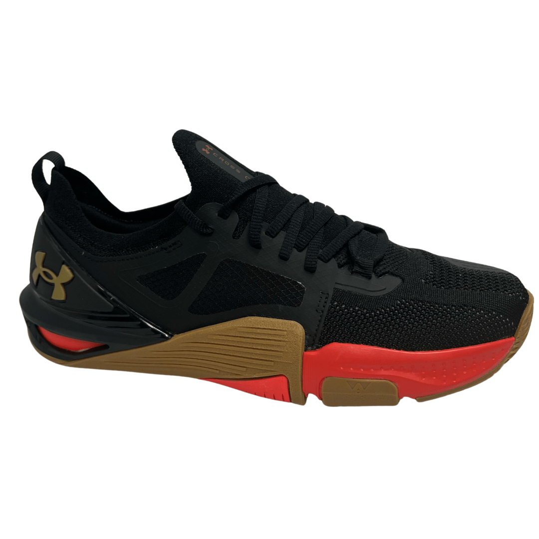 Tênis Under Armour Masculino UA Tribase Cross 2 Preto Vermelho Dourado