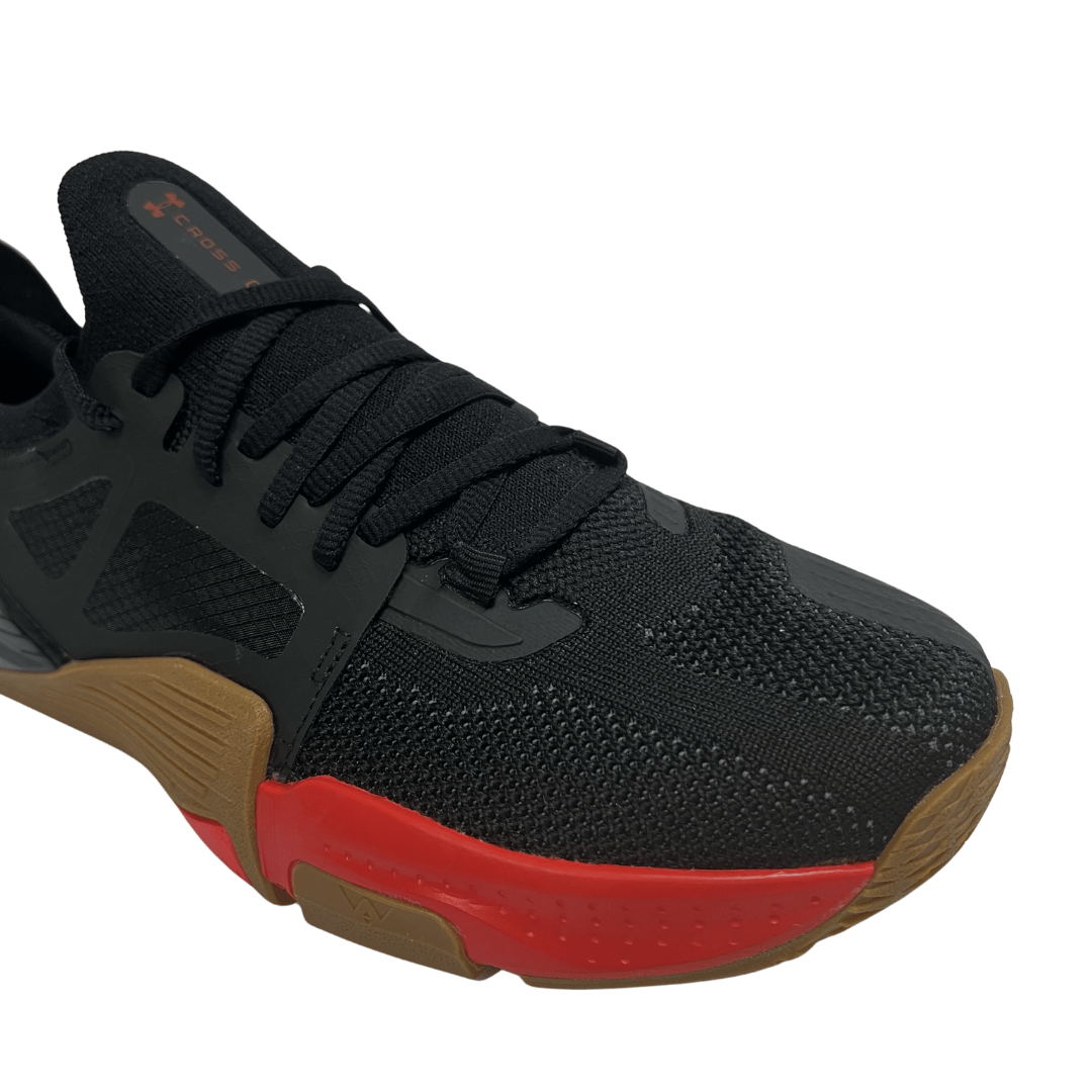 Tênis Under Armour Masculino UA Tribase Cross 2 Preto Vermelho Dourado Preto 4