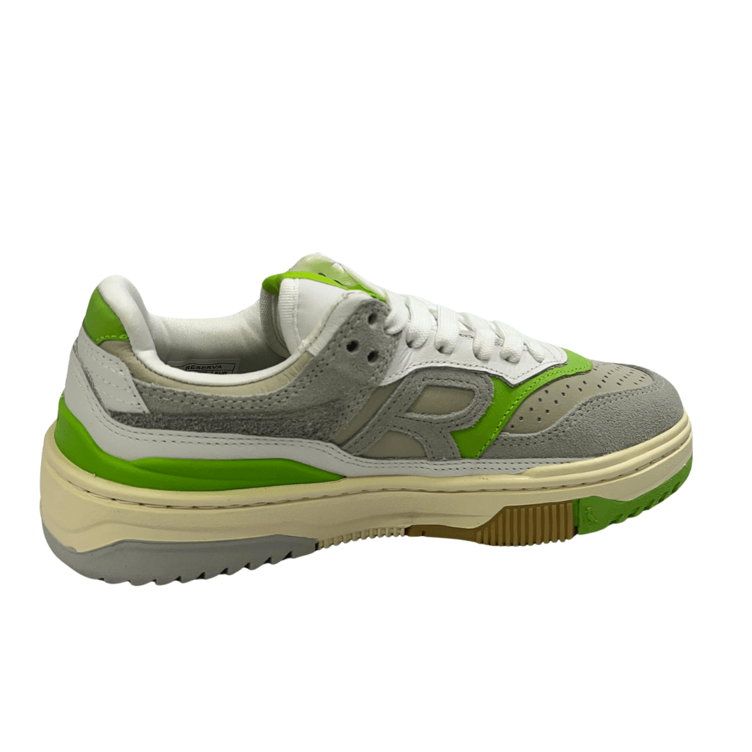 Tênis Reserva R-Bronx Feminino Off White Verde Couro Verde 6