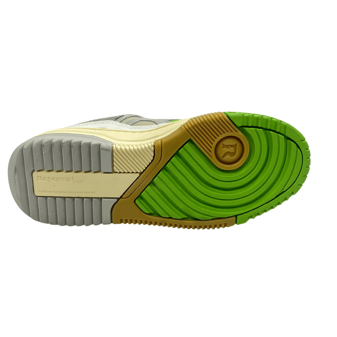 Tênis Reserva R-Bronx Feminino Off White Verde Couro Verde 7
