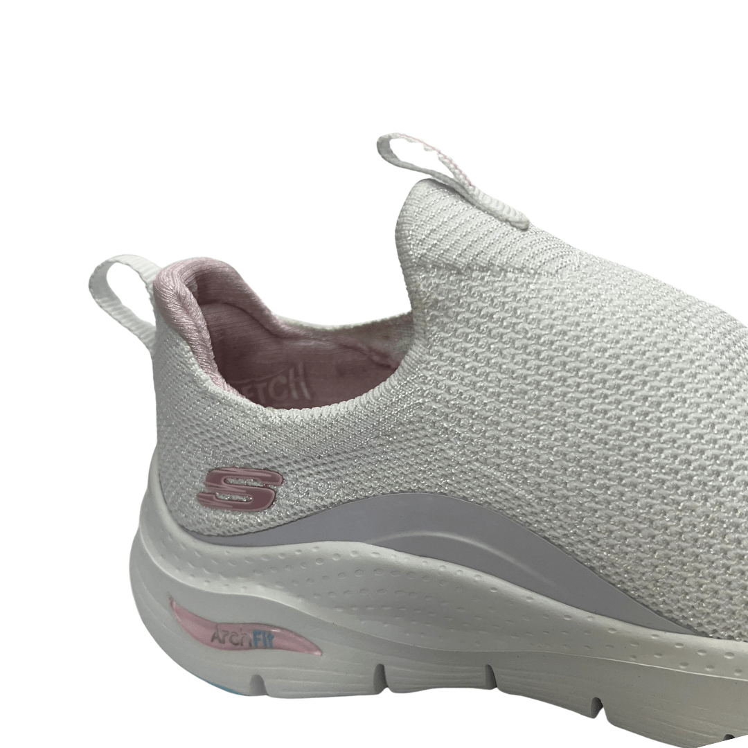 Tênis Skechers Feminino Slip On Arch Fit Branco Multi Branco 4