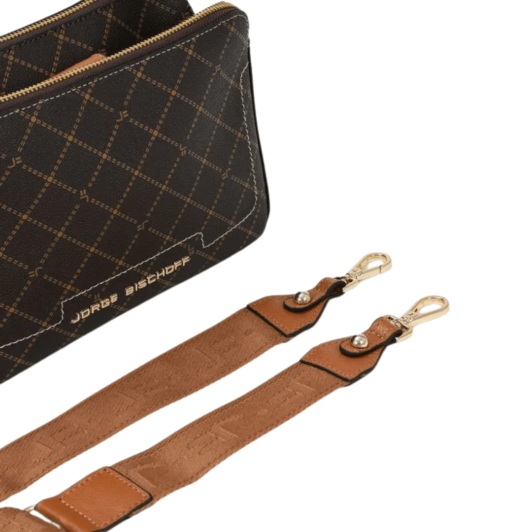 Bolsa Jorge Bischoff Feminina Pequena Café Amendoa Couro Marrom 4