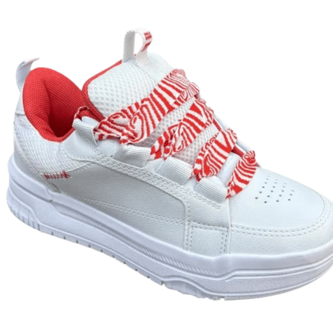 Tênis Chilli Bens Feminino Branco Vermelho Branco 3
