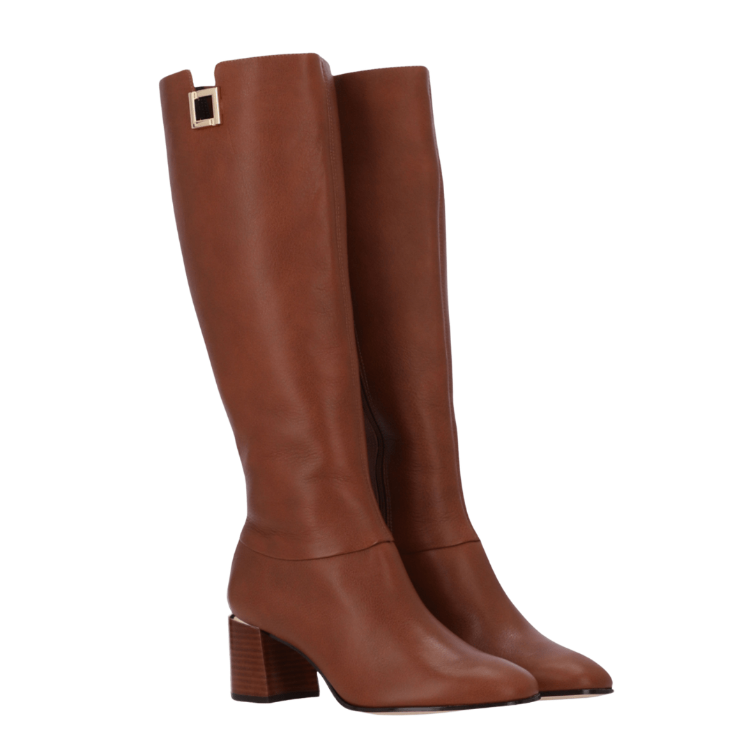 Bota Luz da Lua Feminina Cano Longo Ambar Couro Marrom 3