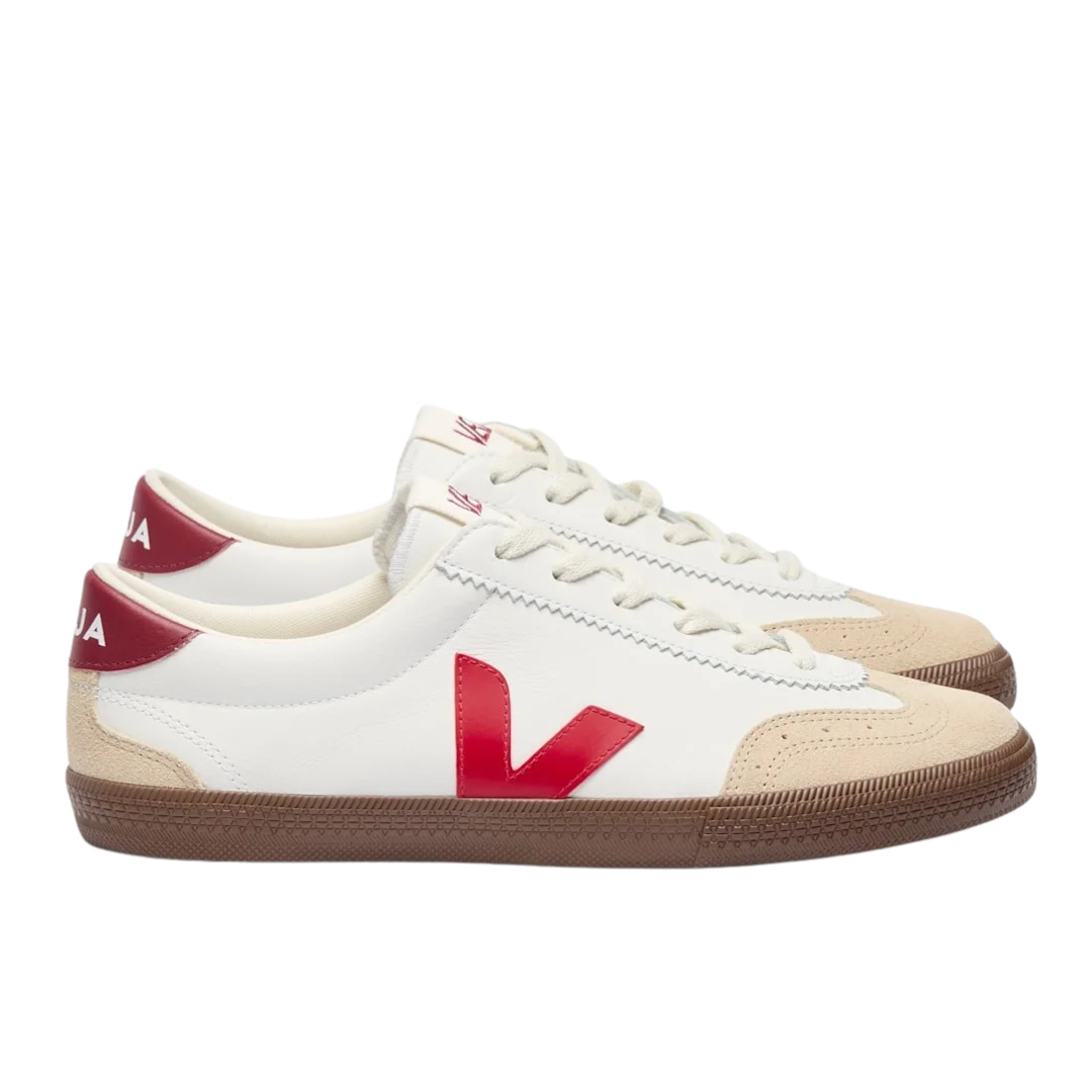 Tênis Veja Feminino Volley White Pekin Bark Couro